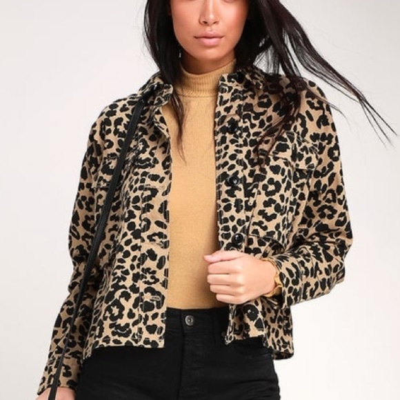 revolve Jackets & Blazers - ❌SOLD❌Leopard Print denim jacket
